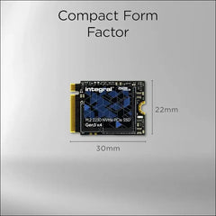 Integral 1TB M.2 NVMe 2230 PCIe Gen4 x4 SSD – Read Speed up to 4900MB/s, Write Speed up to 3200MB/s – Internal Solid State Drive. Valve Steam Deck, Microsoft Surface Pro, PC &...