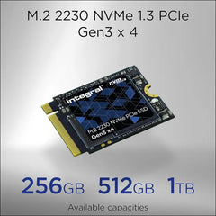 Integral 1TB M.2 NVMe 2230 PCIe Gen4 x4 SSD – Read Speed up to 4900MB/s, Write Speed up to 3200MB/s – Internal Solid State Drive. Valve Steam Deck, Microsoft Surface Pro, PC &...