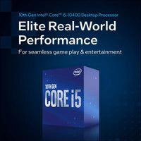 Intel Core i5-10400 CPU 2.9GHz (4.3GHz Turbo) LGA1200 10th Gen 6-Cores 12-Threads 12MB 65W UHD Graphic 630 Retail Box 3yrs Comet Lake BX8070110500