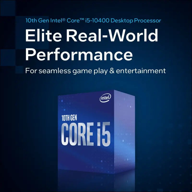 Intel Core i5-10400 CPU 2.9GHz (4.3GHz Turbo) LGA1200 10th Gen 6-Cores 12-Threads 12MB 65W UHD Graphic 630 Retail Box 3yrs Comet Lake BX8070110500