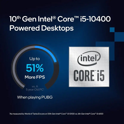 Intel Core i5-10400 CPU 2.9GHz (4.3GHz Turbo) LGA1200 10th Gen 6-Cores 12-Threads 12MB 65W UHD Graphic 630 Retail Box 3yrs Comet Lake BX8070110500