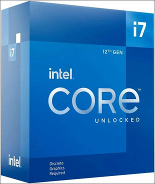 Intel i7-12700KF CPU 3.6GHz (5.0GHz Turbo) 12th Gen LGA 1700 Alder Lake Processor, 12-Cores 20-Threads, 25MB Cache, 125W, Multicolor