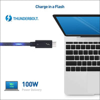 [Intel Thunderbolt Certified]  40Gbps Active Thunderbolt 4 Cable - 2M, USB C Thunderbolt 4 Cable for 8K Video & 100W Charging, Compatible with USB-C, USB4, and Thunderbolt 3, Black