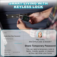 Intelligent Padlock with 5 Ways to Unlock, Waterproof Fingerprint Padlock with Keys and IC Cards, Compatible with Tuya App, for Fence, Suitcase, Locker