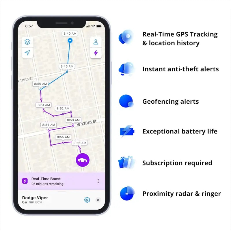 Invoxia GPS Tracker PRO - Real-Time Location - No Included Subscription - for Cars, Motorcycles, Bicycles, Children - Motion and Tilt Alerts - 4G LTE-M Network - Up to 3 Months...