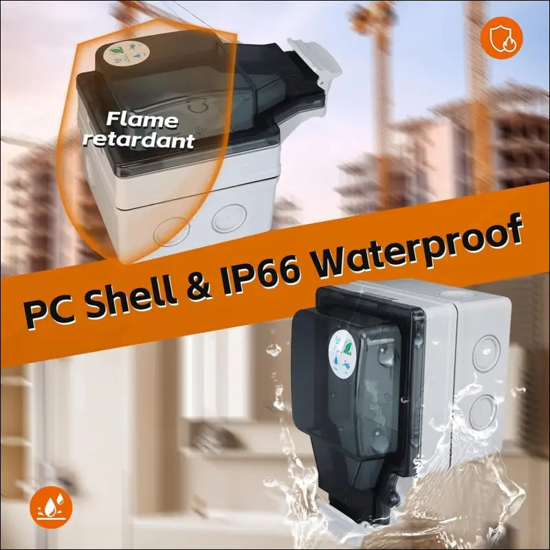 IP66 Outdoor WiFi Smart Plug, Type 86 Intelligent Socket, 15A Waterproof, APP & Voice Control, Compatible with Smarthome (SNW-AU)