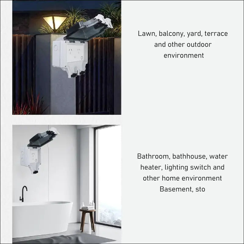 IP66 Outdoor WiFi Smart Plug, Type 86 Intelligent Socket, 15A Waterproof, APP & Voice Control, Compatible with Smarthome (SNW-AU)