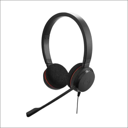 Jabra Evolve 20 SE Wired Stereo Headset UC Cert - Passive Noise Cancellation - USB On Ear Headphones with Noise Cancelling Boom Mic - Prof Call Quality - Inline Call Controller...