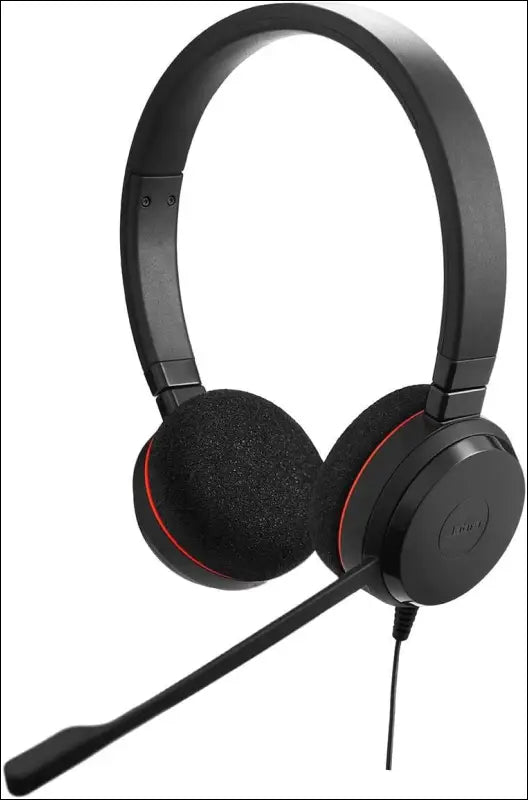 Jabra Evolve 20 SE Wired Stereo Headset UC Cert - Passive Noise Cancellation - USB On Ear Headphones with Noise Cancelling Boom Mic - Prof Call Quality - Inline Call Controller...
