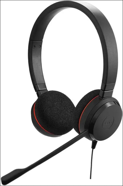 Jabra Evolve 20 SE Wired Stereo Headset UC Cert - Passive Noise Cancellation - USB On Ear Headphones with Noise Cancelling Boom Mic - Prof Call Quality - Inline Call Controller...