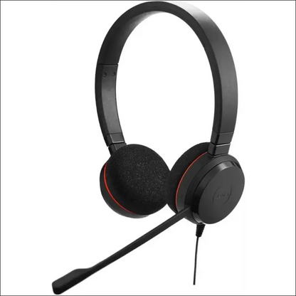 Jabra Evolve 20 SE Wired Stereo Headset UC Cert - Passive Noise Cancellation - USB On Ear Headphones with Noise Cancelling Boom Mic - Prof Call Quality - Inline Call Controller...