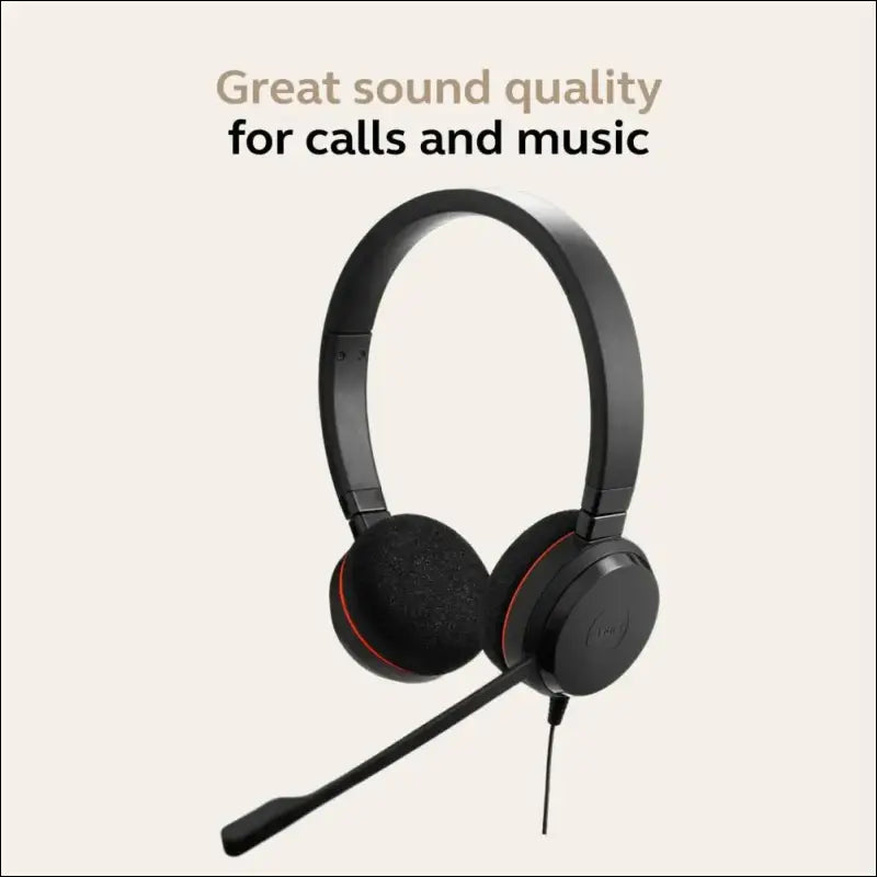 Jabra Evolve 20 SE Wired Stereo Headset UC Cert - Passive Noise Cancellation - USB On Ear Headphones with Noise Cancelling Boom Mic - Prof Call Quality - Inline Call Controller...