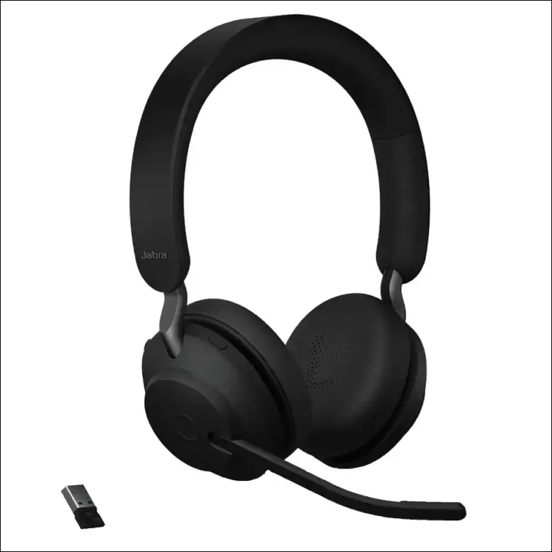 Jabra Evolve2 65 Wireless Headset with Charging Stand, Beige