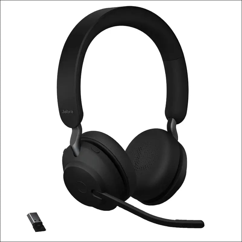 Jabra Evolve2 65 Wireless Headset with Charging Stand, Beige
