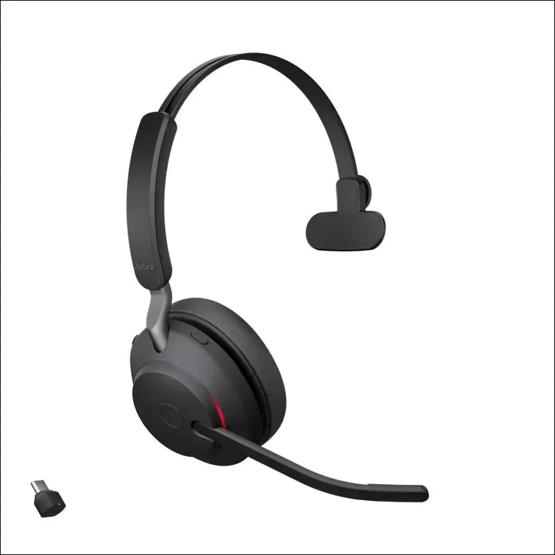 Jabra Evolve2 65 Wireless Headset with Charging Stand, Beige