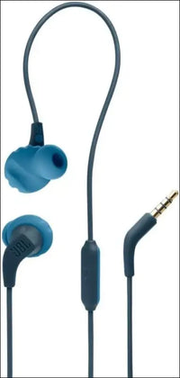 JBL Endurance Run 2 Wired, FlipHookTM, Never Hurt. Never Fall Out, Sweatproof, Hands-Free Calls, Magnetic Buds, Blue