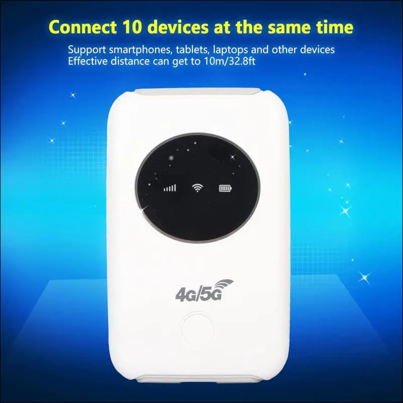 Jectse 4G LTE USB WiFi Modem, 4G Portable WiFi 5G Unlocked Router with SIM Card Slot, 300 Mbps 10 Devices Users Mini Mobile Hotspot Built-in WiFi 3200MAh, Mobile Hotspot