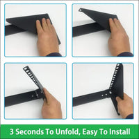 JINGCHENGMEI 19 Inch 4U Heavy Duty Vertical Wall Mountable Rack and 125 lb Wall Mountable Server Rack