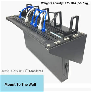 JINGCHENGMEI 19 Inch 4U Heavy Duty Vertical Wall Mountable Rack and 125 lb Wall Mountable Server Rack