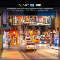 JOMISE G814 4K+2.5K Mirror Dash Cam Front and Rear - 3X Zoom Rear View Mirror Camera, 11" UHD Display, Super Night Vision, GPS, 32GB Card Included - Reliable Dash Cam Mirror for...