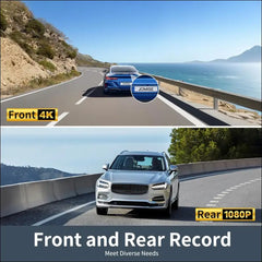 JOMISE G814 4K+2.5K Mirror Dash Cam Front and Rear - 3X Zoom Rear View Mirror Camera, 11" UHD Display, Super Night Vision, GPS, 32GB Card Included - Reliable Dash Cam Mirror for...