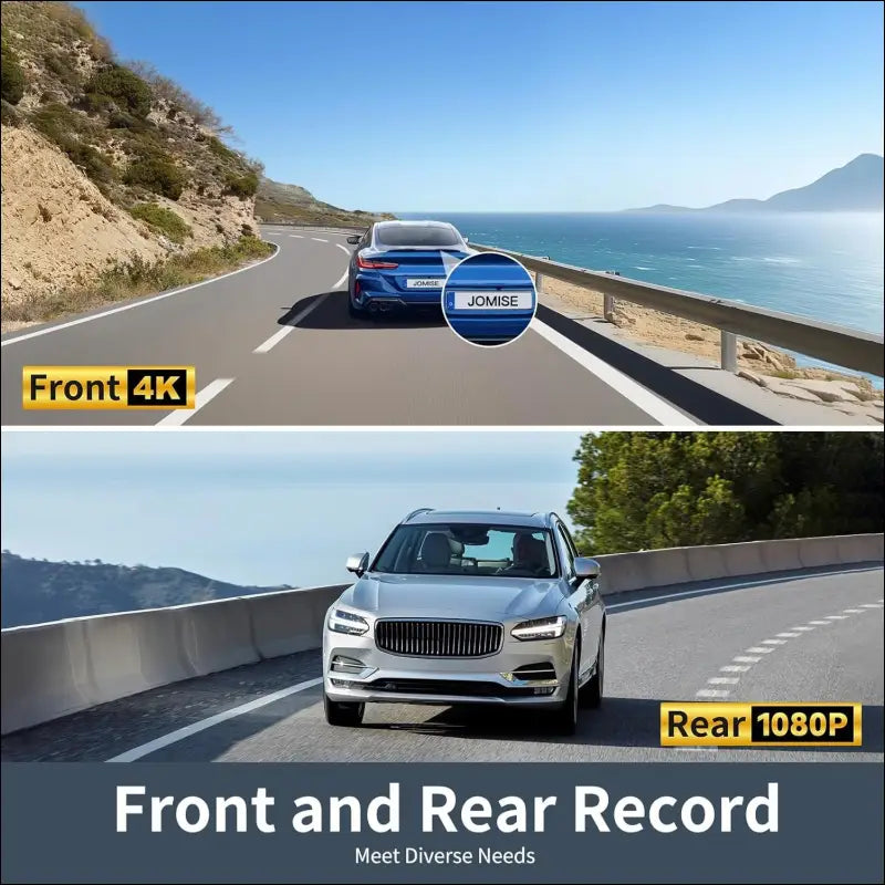 JOMISE G814 4K+2.5K Mirror Dash Cam Front and Rear - 3X Zoom Rear View Mirror Camera, 11" UHD Display, Super Night Vision, GPS, 32GB Card Included - Reliable Dash Cam Mirror for...