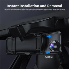 JOMISE G814 4K+2.5K Mirror Dash Cam Front and Rear - 3X Zoom Rear View Mirror Camera, 11" UHD Display, Super Night Vision, GPS, 32GB Card Included - Reliable Dash Cam Mirror for...