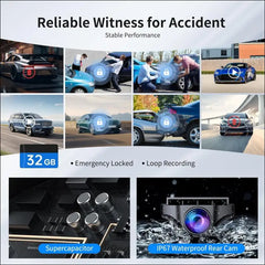 JOMISE G814 4K+2.5K Mirror Dash Cam Front and Rear - 3X Zoom Rear View Mirror Camera, 11" UHD Display, Super Night Vision, GPS, 32GB Card Included - Reliable Dash Cam Mirror for...