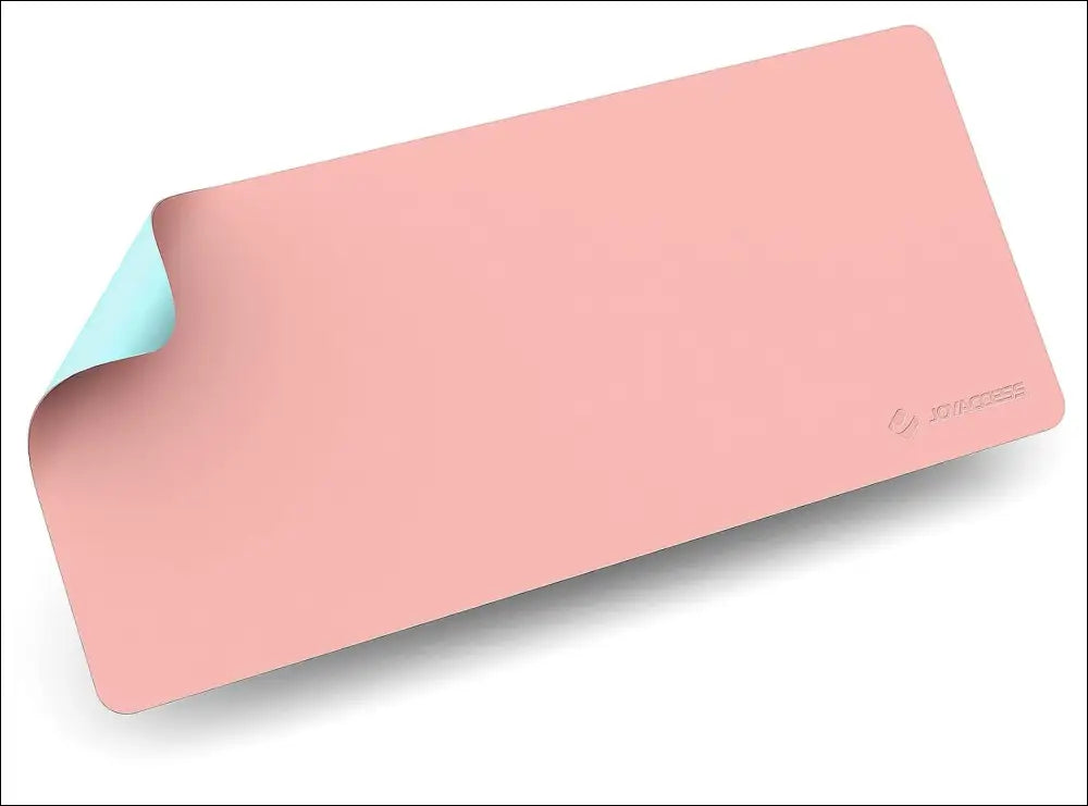 JOYACCESS Multifunctional Office Mouse Mat, Waterproof PU Leather Desk Mat for Laptop/Keyboard/Mouse Writing Pad, Double-Sided 60 x 35 cm Mouse Pad, Desk Pad (Pink)