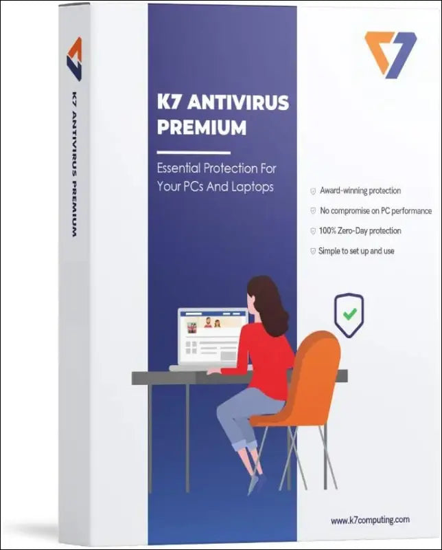 K7 Antivirus Premium Antivirus Software 2025 for laptop/pc|1 User,1 Year| Antivirus, Internet Protection,Threat protection -No CD
