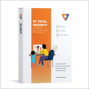 K7 Total Security Antivirus Software 2025 for laptop/pc |1 User, 1 year |Antivirus,Internet security,Data security,Threat Protection