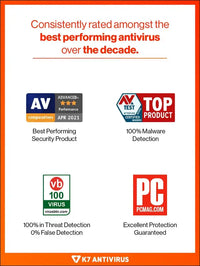 K7 Total Security Multi Device Antivirus |5 Devices, 1 Year| Fast scans, Anti Malware, Anti Ransomware| Windows, Mac, Android & iOS | 24 hr Email Delivery.