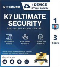 K7 Ultimate Security Antivirus Software 2025 | 1 Device, 3 Years