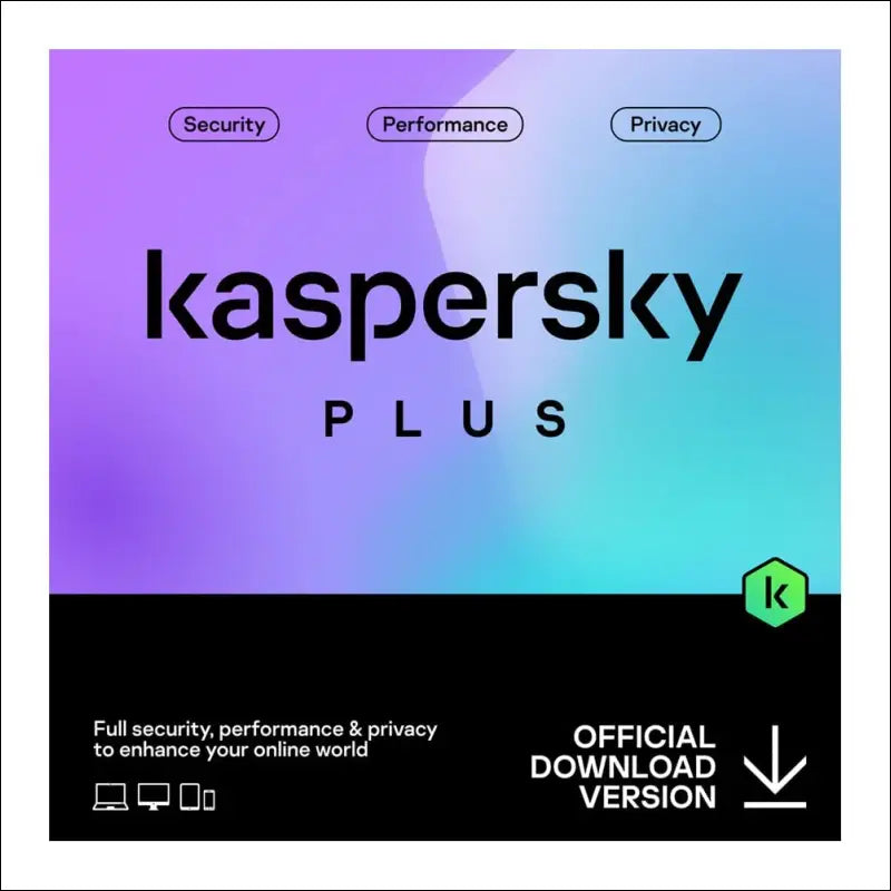 Kaspersky Plus Total Security 3 Devices 1 Year Software License, Antivirus for PC, MAC | Same day Digital Delivery