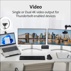 Kensington USB-C and Thunderbolt Dock up to 100W Charging Dual 4K for Mac Windows and Surface (K37010NA) - Personal