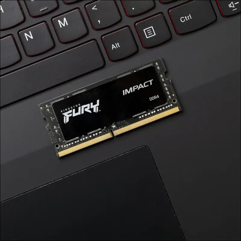 Kingston Fury Impact 64 GB (2 x 32 GB) 3200MHz DDR4 CL20 Laptop Memory Kit of 2 KF432S20IBK2/64 Black