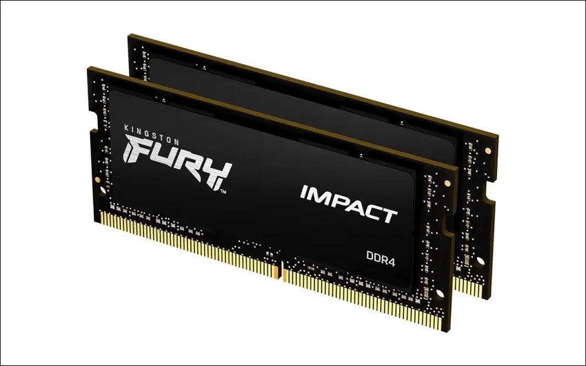 Kingston Fury Impact 64 GB (2 x 32 GB) 3200MHz DDR4 CL20 Laptop Memory Kit of 2 KF432S20IBK2/64 Black