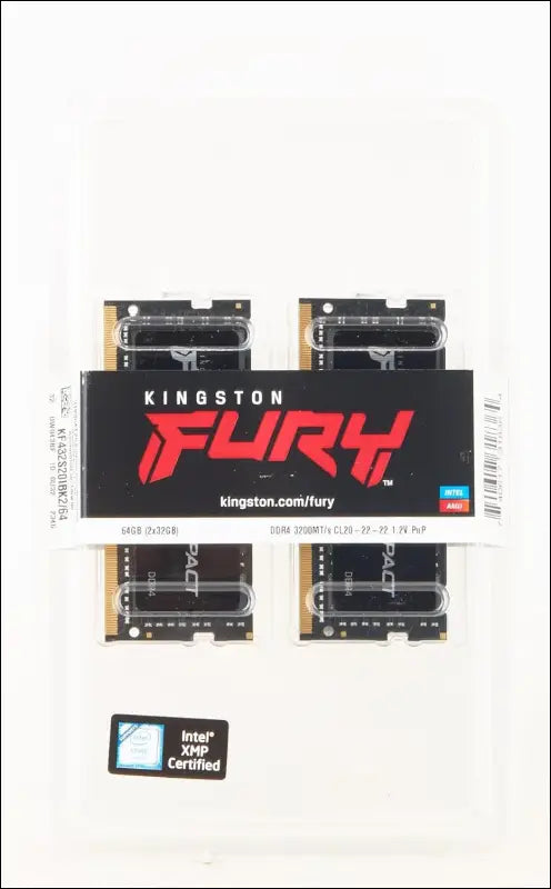 Kingston Fury Impact 64 GB (2 x 32 GB) 3200MHz DDR4 CL20 Laptop Memory Kit of 2 KF432S20IBK2/64 Black