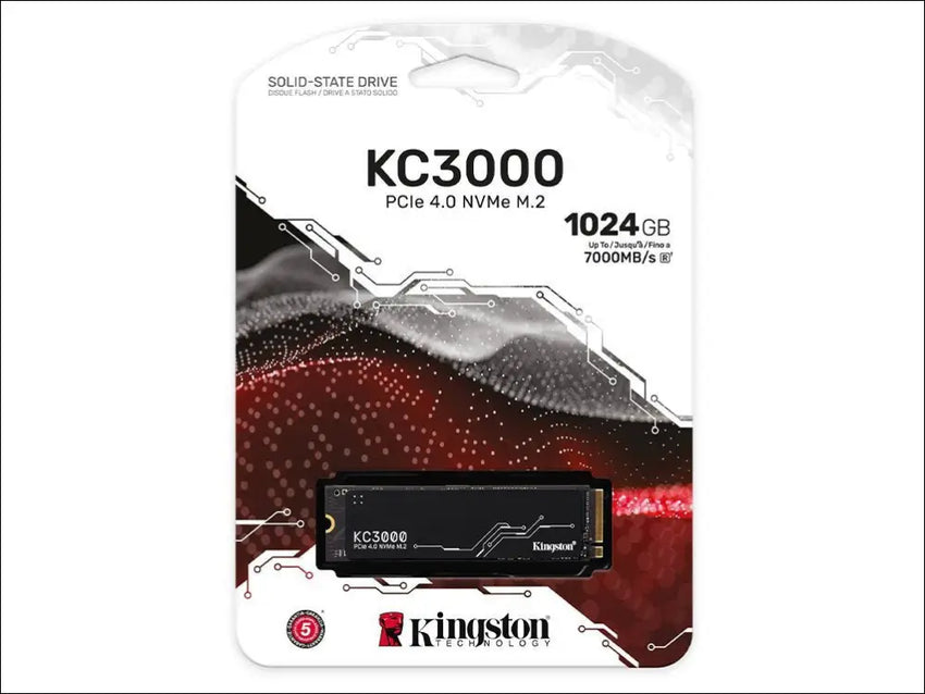 Kingston KC3000 1TB PCIe 4.0 NVMe M.2 SSD SKC3000S/1024G