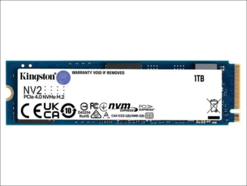 Kingston Nv2 1TB M.2 NVMe PCIe 4.0 SSD - 3500/2100MB/s 320TBW 1.5 Million Hrs M.