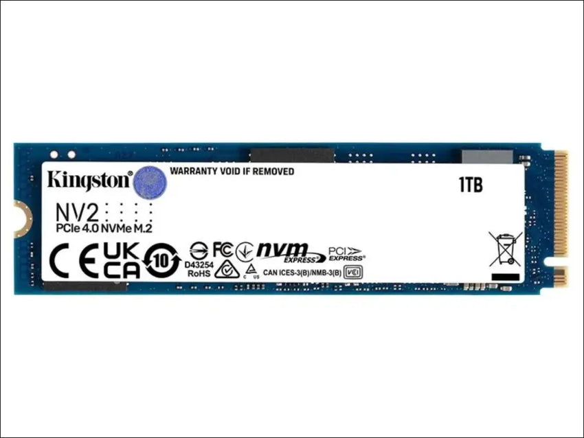 Kingston Nv2 1TB M.2 NVMe PCIe 4.0 SSD - 3500/2100MB/s 320TBW 1.5 Million Hrs M.