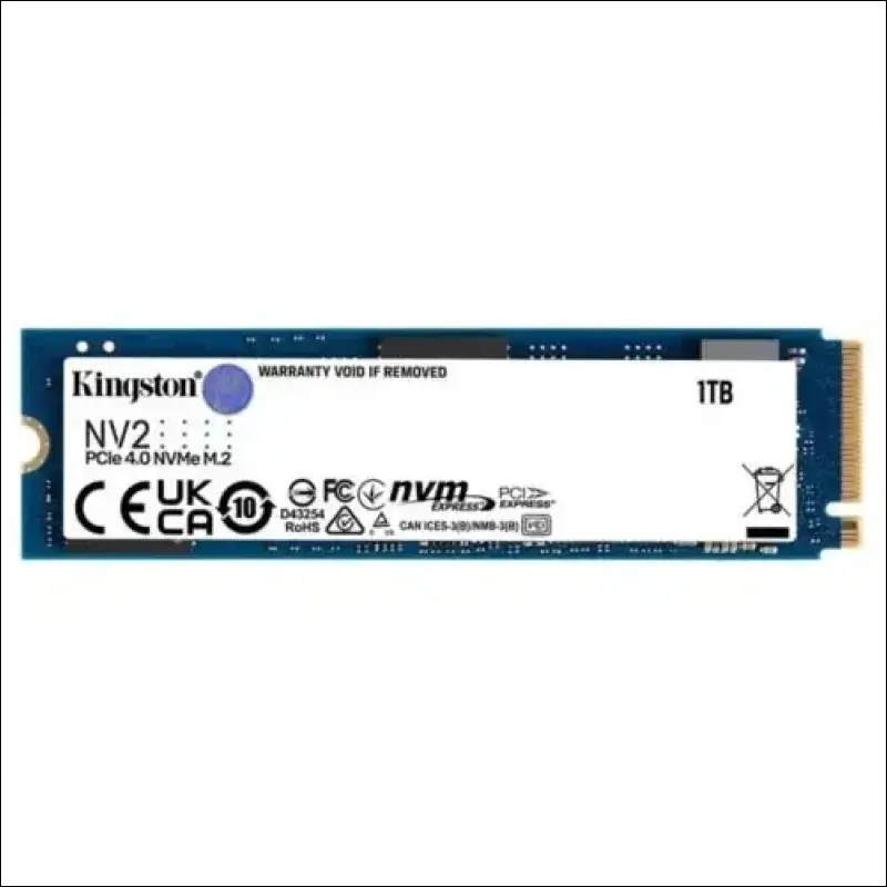 Kingston Nv2 1TB M.2 NVMe PCIe 4.0 SSD - 3500/2100MB/s 320TBW 1.5 Million Hrs M.