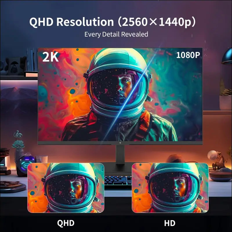 KTC 24 Inch QHD 100Hz Computer Monitor IPS 2K, 1300:1 Contrast, Anti-Blue Light Screen, 122% sRGB, Support FreeSync and GSync, HDMI2.0/DP/Earphone for Gaming and Office Working...