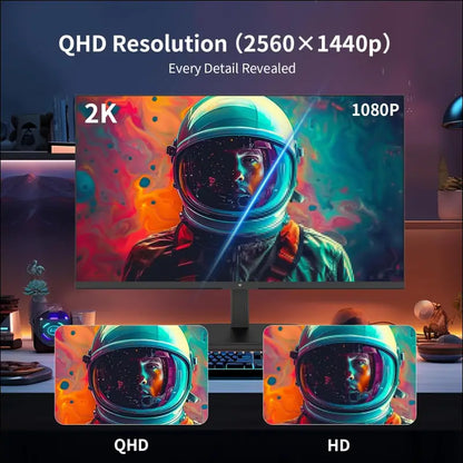 KTC 24 Inch QHD 100Hz Computer Monitor IPS 2K, 1300:1 Contrast, Anti-Blue Light Screen, 122% sRGB, Support FreeSync and GSync, HDMI2.0/DP/Earphone for Gaming and Office Working...