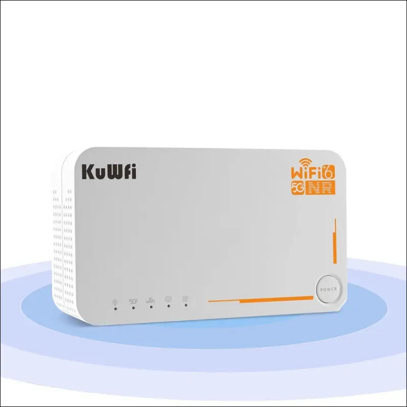 KuWFi 5G Router, 5G Router SIM Card, 5G LTE WLAN Router, AX3600 Dual-Band Wi-Fi 6, 2.5 Gigabit Ports + 4000mAh Battery, VPN, MU-MIMO, Web Management, 32 WiFi Devices, Plug and...
