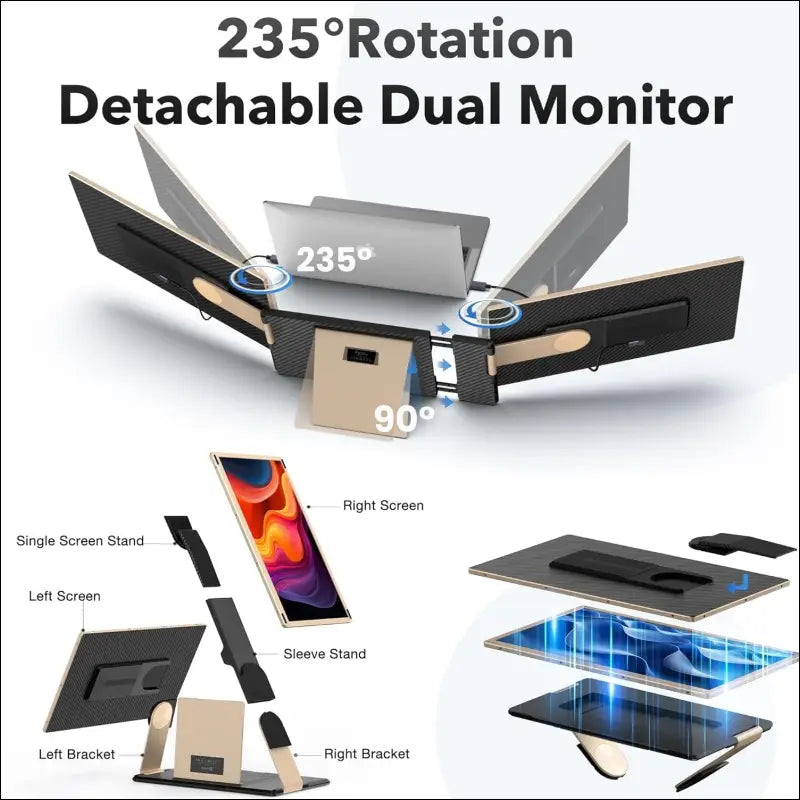 Kwumsy 15.6" Dual Port Laptop Monitor