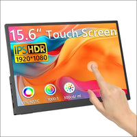 Kyyivwine 15T 15.6 Inch Portable Monitor, Touchscreen Monitor with 2 USB-C, FHD1080P, IPS Screen, HDMI, Monitor, 10-Point Touch, Dual Speaker, Extended Monitor for Laptop, PC,...
