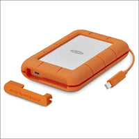 LaCie Rugged USB-C, 5TB, Portable External Hard Drive, Drop, Shock, Dust, Rain Resistant, for Mac & PC, 3 Year Rescue Services (STFR5000800)