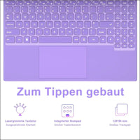 Laptop 16 Inch 12 GB RAM 512 GB ROM Extensions 2.5 Inch 1 TB SSD, Laptop Win 11 with 4-Core CPU N5095 (up to 2.9 GHz), 1920 x 1200丨5G WiFi, Bluetooth & German Keyboard Sticker...