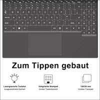 Laptop 16 Inch 12 GB RAM 512 GB ROM Extensions 2.5 Inch 1 TB SSD, Laptop Win 11 with 4-Core CPU N5095 (up to 2.9 GHz), 1920 x 1200丨5G WiFi, Bluetooth & German Keyboard Stickers,...